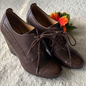 Nine West Leather Brown Booties